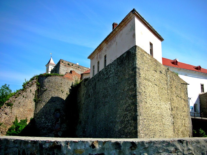 Outside the walls of Palanok Castle